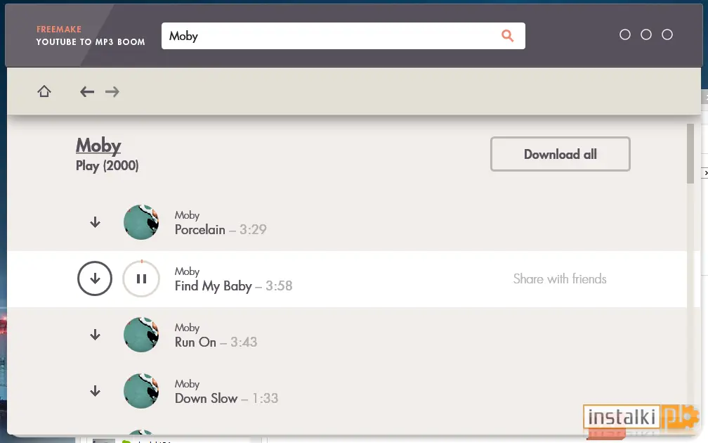 Okladka Freemake YouTube to MP3 Boom